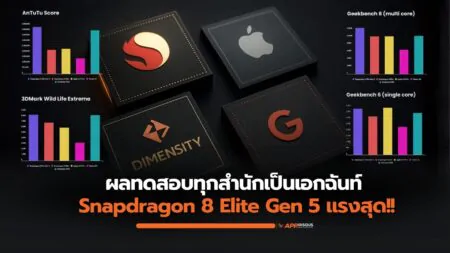 ผลทดสอบทุกสำนักเป็นเอกฉันท์ Snapdragon 8 Elite Gen 5 แรงแซง A19 Pro และ Dimensity 9500 ขึ้นอันดับหนึ่ง
