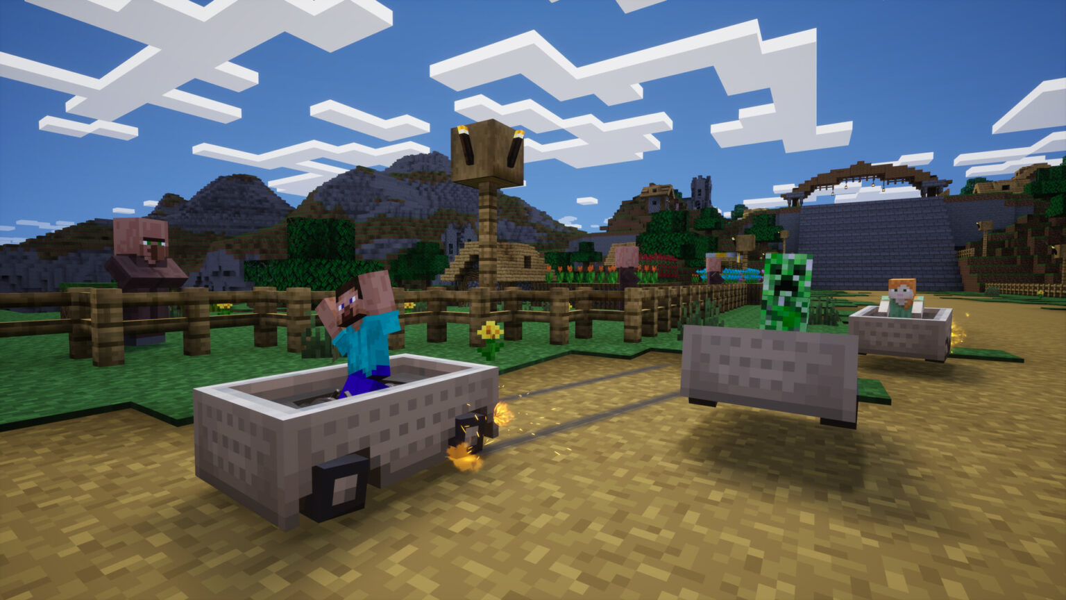 DLC “Minecraft Pack” เปิดให้ดาวน์โหลดแล้วสำหรับ Sonic Racing: CrossWorlds