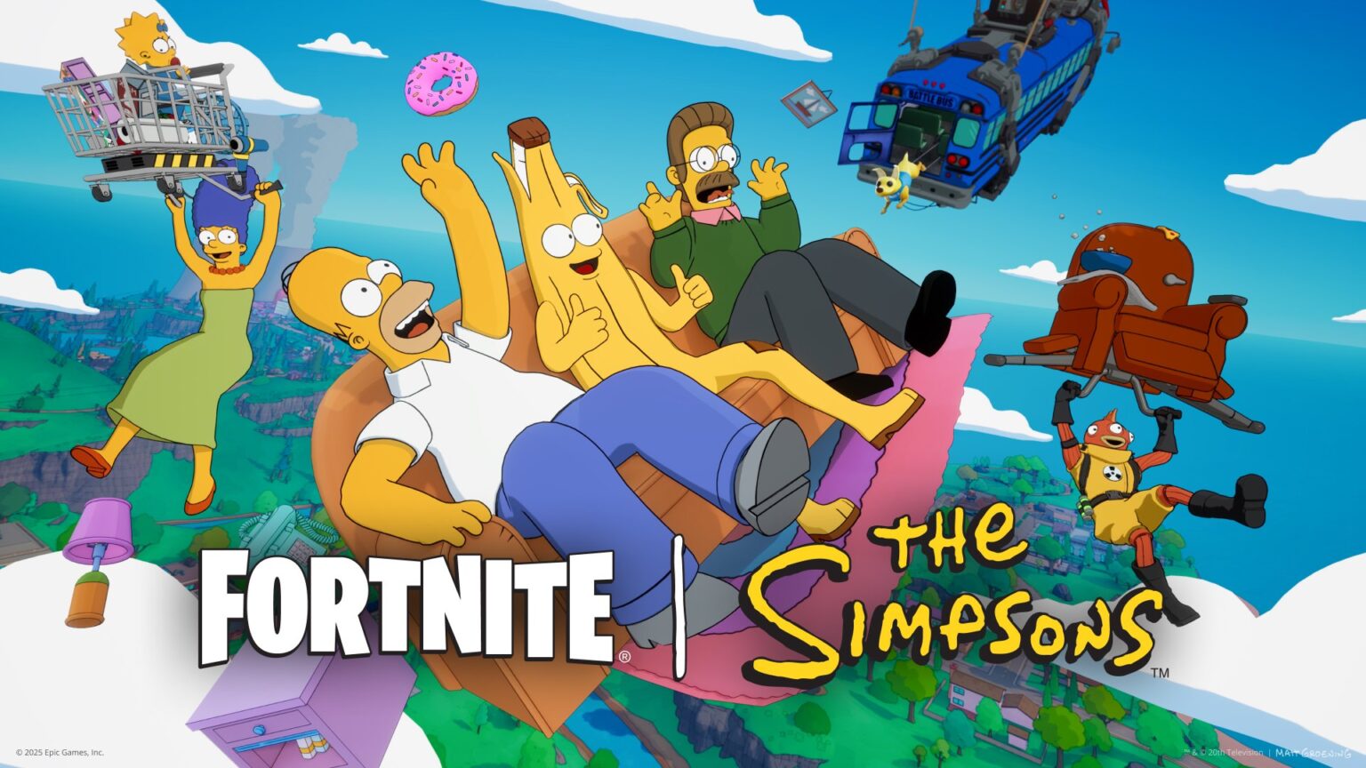 Fortnite x The Simpsons เปิดซีซันพิเศษอย่างเป็นทางการ ตัวละคร แผนที่ ไอเทมใหม่ครบชุด