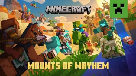 Minecraft ปล่อยอัปเดต Mounts of Mayhem เพิ่มพาหนะใหม่และอาวุธหอกเข้าเกมแล้วตอนนี้