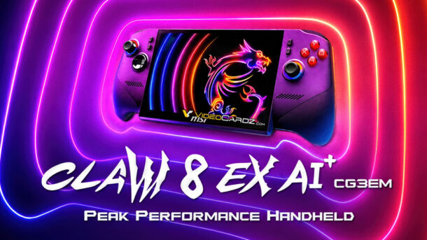 MSI Claw 8 EX AI+ หลุดภาพใหม่ก่อนงาน Computex 2026 มาพร้อมดีไซน์สีม่วงและชิป Intel Arc G-Series