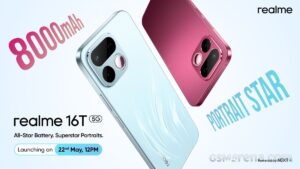 realme 16T เปิดตัว 22 พฤษภาคมนี้ มาพร้อมแบต 8,000mAh แต่ดีไซน์บางเฉียบ 8.8 มม.